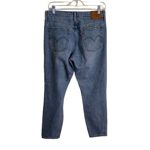 Levi's Wedgie Premium Denim Busted Knees Button Fly 100% Cotton Jeans Size 28 - Picture 3 of 11